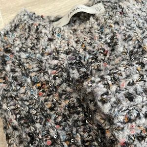 ZARA Knit Sparkle Sequin Sweater